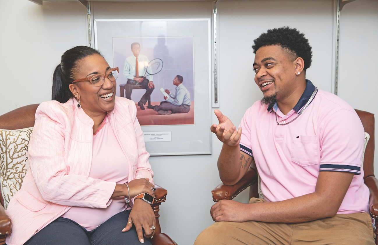 Dr. Erica Brown-Meredith ’95 and Darius Baskerville ’20