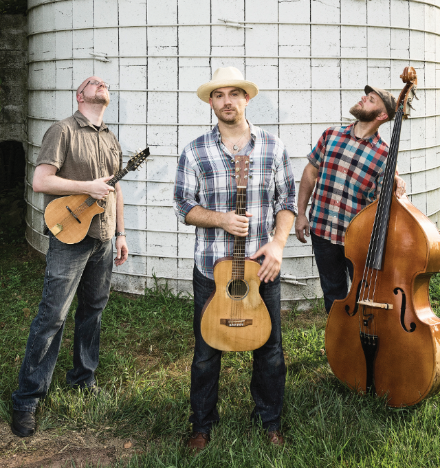 Justin Trawick ’04 (center) and his band, The Common Good, are attracting attention on the East Coast with their unique take on Americana music (Martin Radigan).