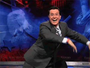 Stephen Colbert happy Dance GIF