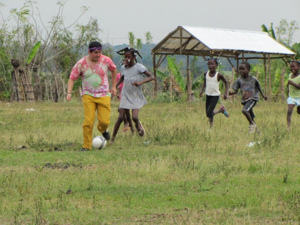 Playing soccer in the Dominican Republic