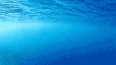 Blue water filmed from underneath