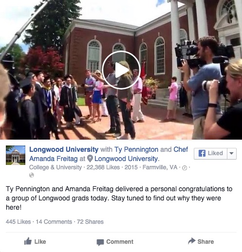 Ty Pennington crashes commencement Facebook post