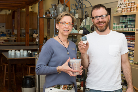 Longwood art professor Adam Paulek and his students are developing glazes for Pam Butler of the Mainly Clay studio in Farmville