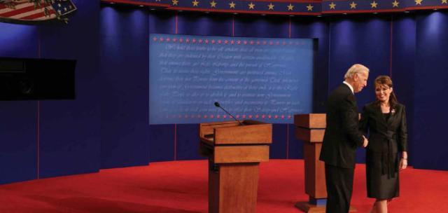 The 2008 Vice Presidential Debate between democratic candidate Joe Biden and republican candidate Sarah Palin drew nearly 70 million viewers, making it the second-highest viewed debate – presidential or vice presidential – ever. All debate photos courtesy of the Associated Press.