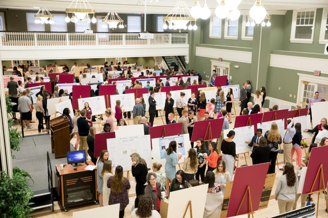 Blackwell Hall poster session from 2018 event