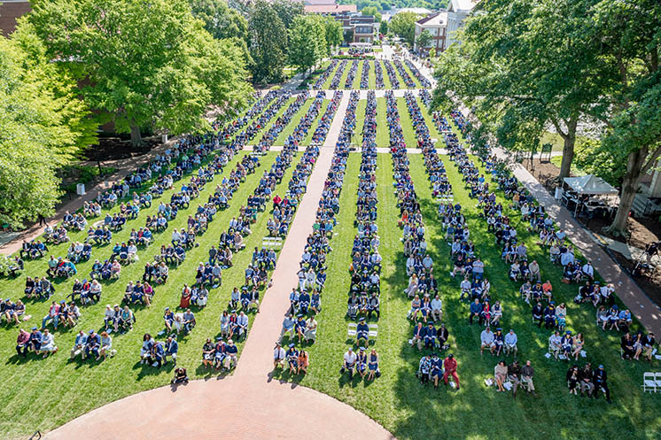Crowd shot at the 2021 Commencement ceremony